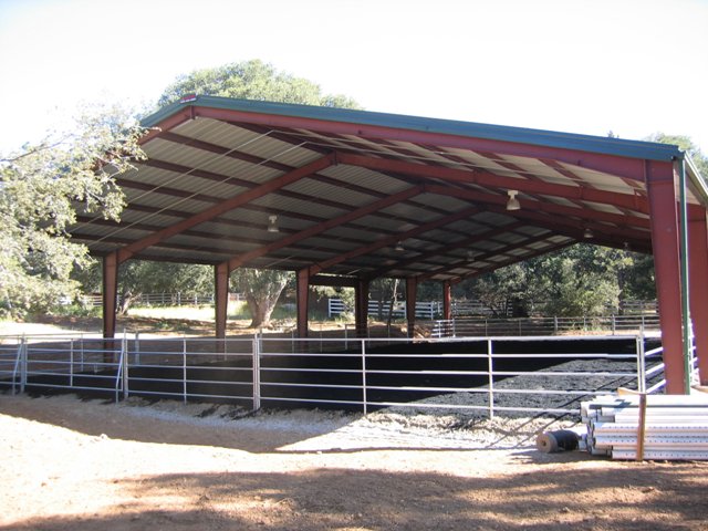 Steel building services - covered and enclosed riding arenas